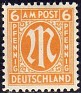 Germany 1945 Allied Military Government 6 Pfennig Amarillo Scott 3N5. Alemania 1945 3n5. Subida por susofe